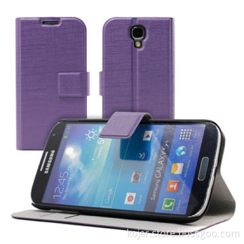 PU Flip Phone Cases for Samsung Galaxy S4 i9500, Magnetic Flap on Top, OEM Orders Welcomed